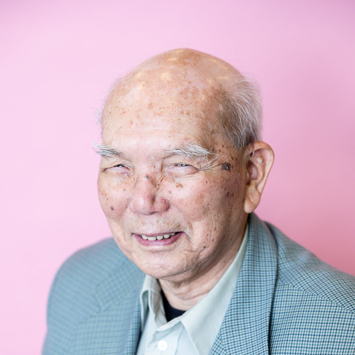 Older adults colourful portrait session showing a great grandpa by Paper Bunny Studios Edmonton family photographer