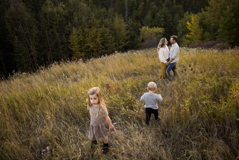 Edmonton Fall family photos - candid family portrait by Paper Bunny Studios